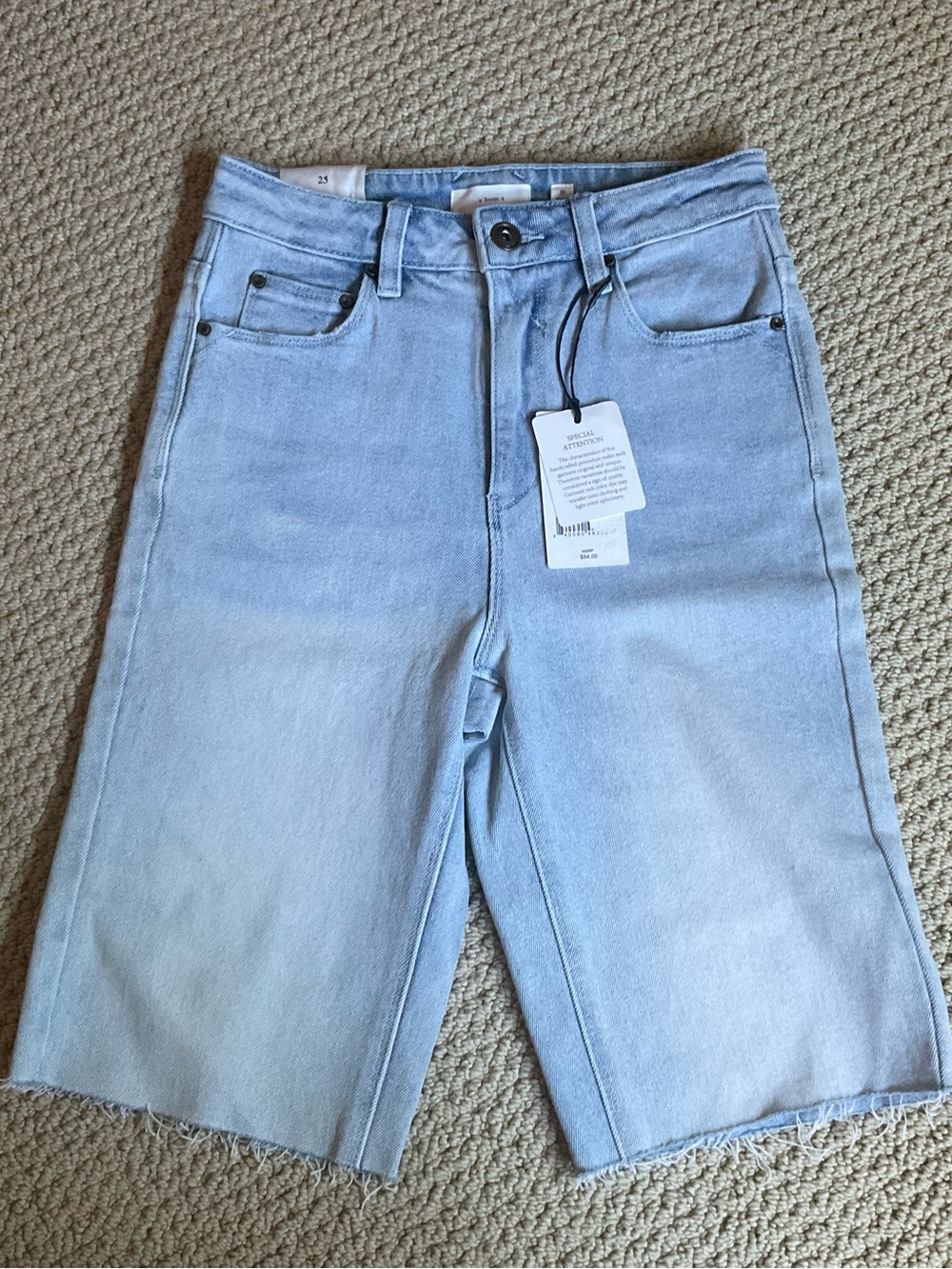 New Light Blue Denim Bermuda Shorts
